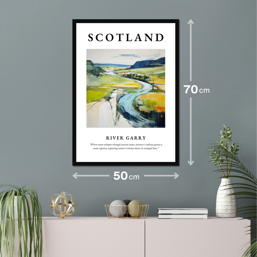 Poster of River Garry hanging on a wall