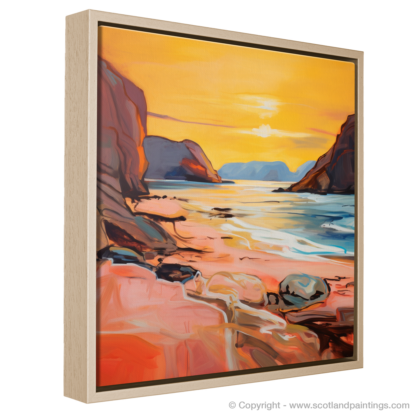 Golden Hour at Sandwood Bay: An Abstract Expressionist Escape