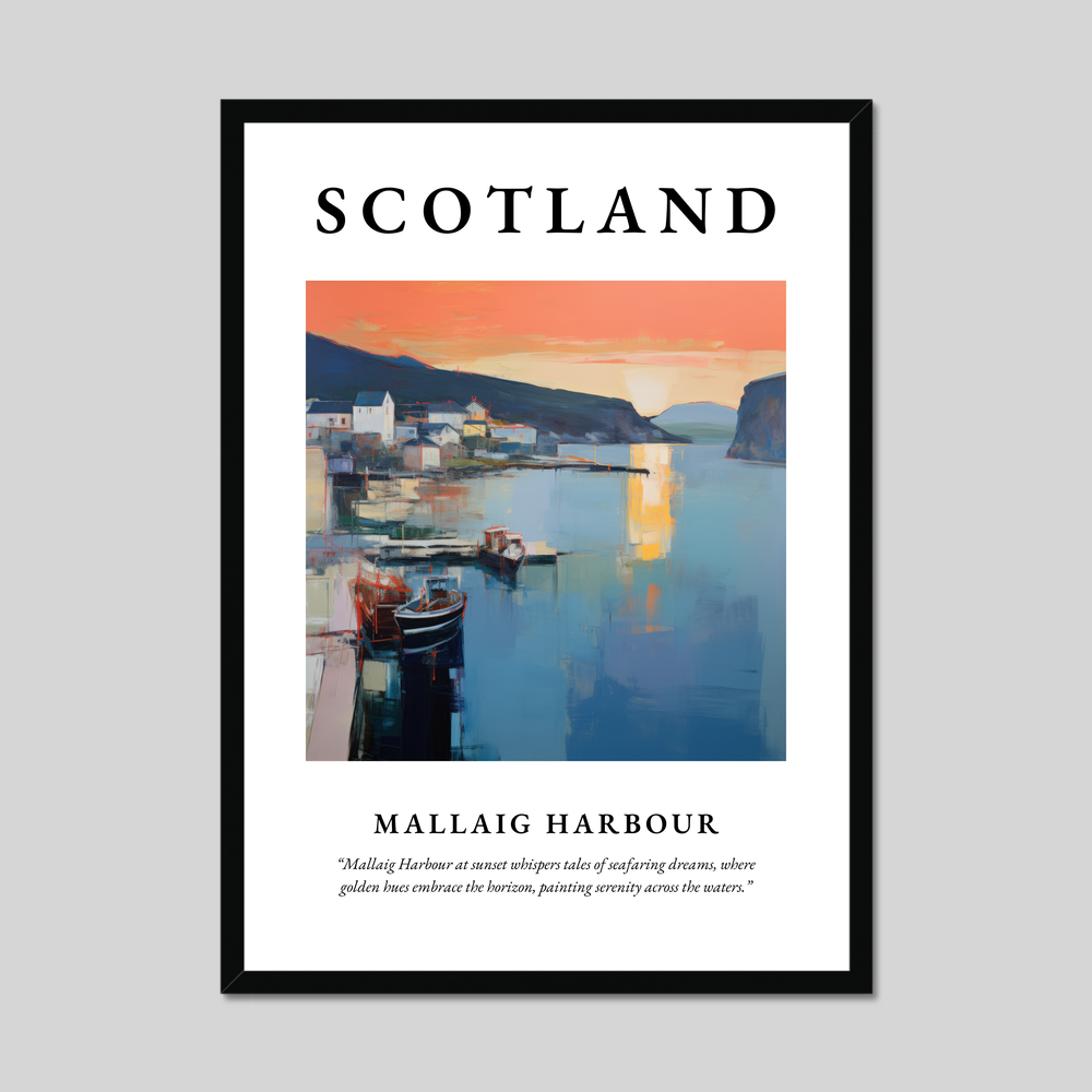 Poster of Mallaig Harbour, Scotland.