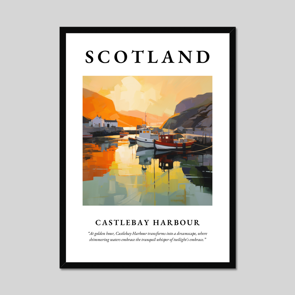 Poster of Castlebay Harbour, Scotland.