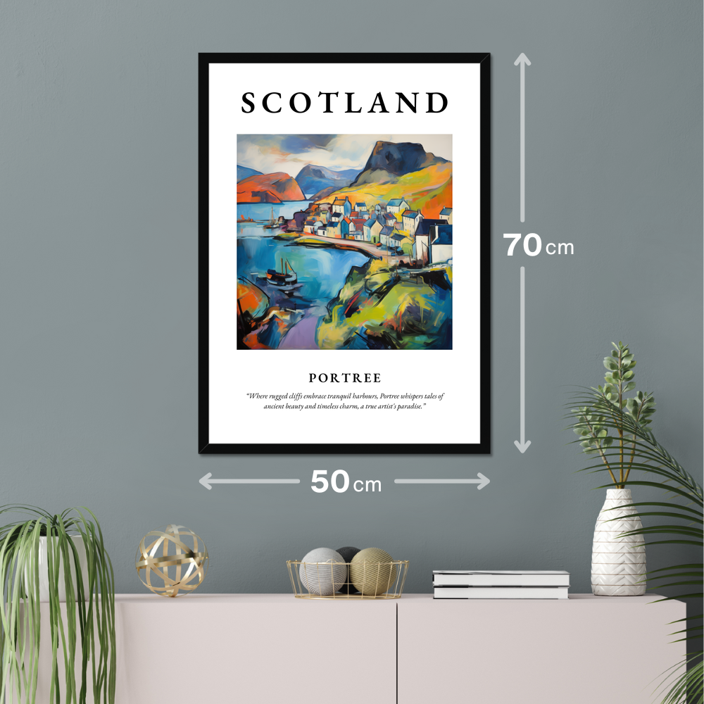 Poster of Portree hanging on a wall