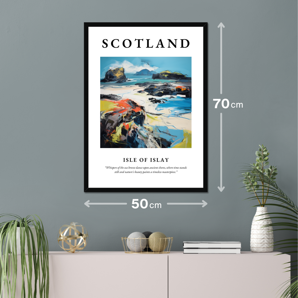 Poster of Isle of Islay hanging on a wall