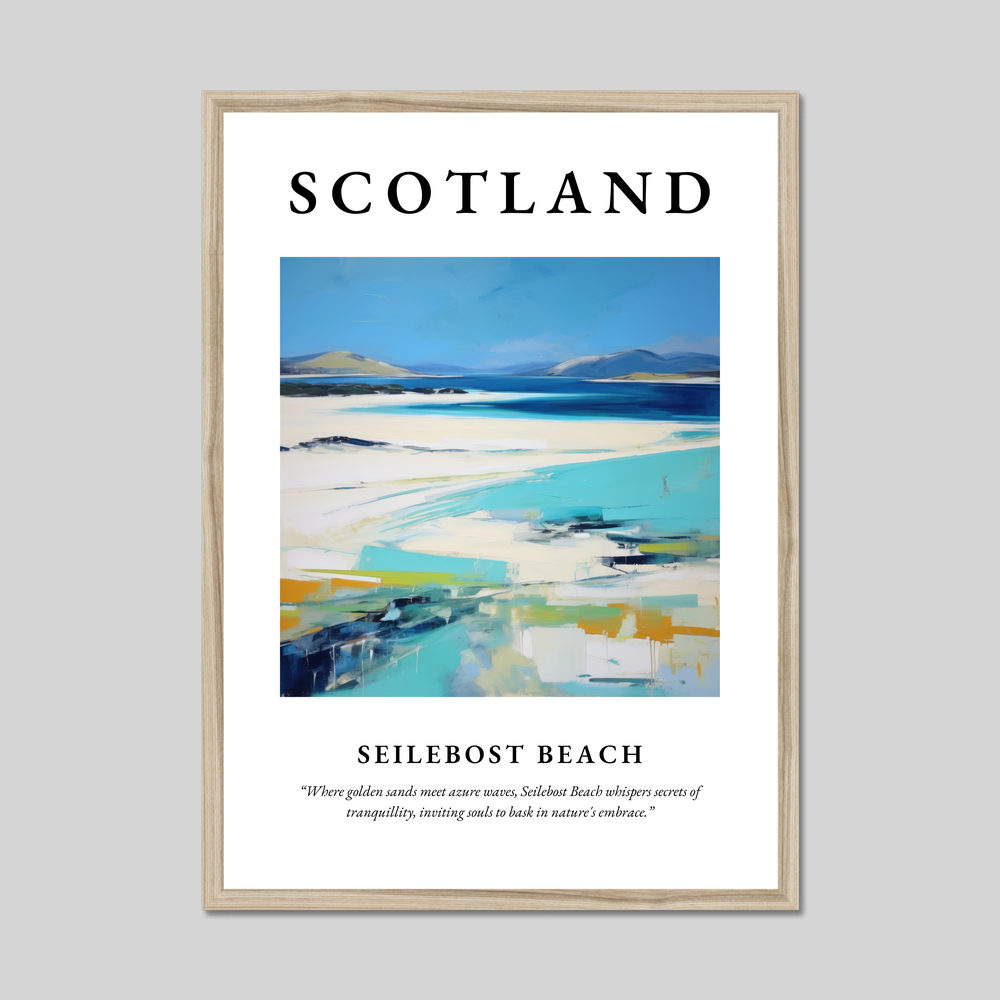 Poster in a natural frame with the word Scotland