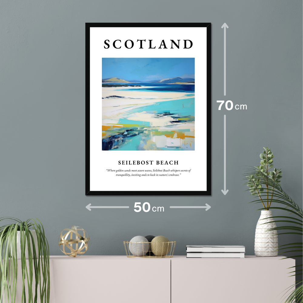 Poster of Seilebost Beach hanging on a wall