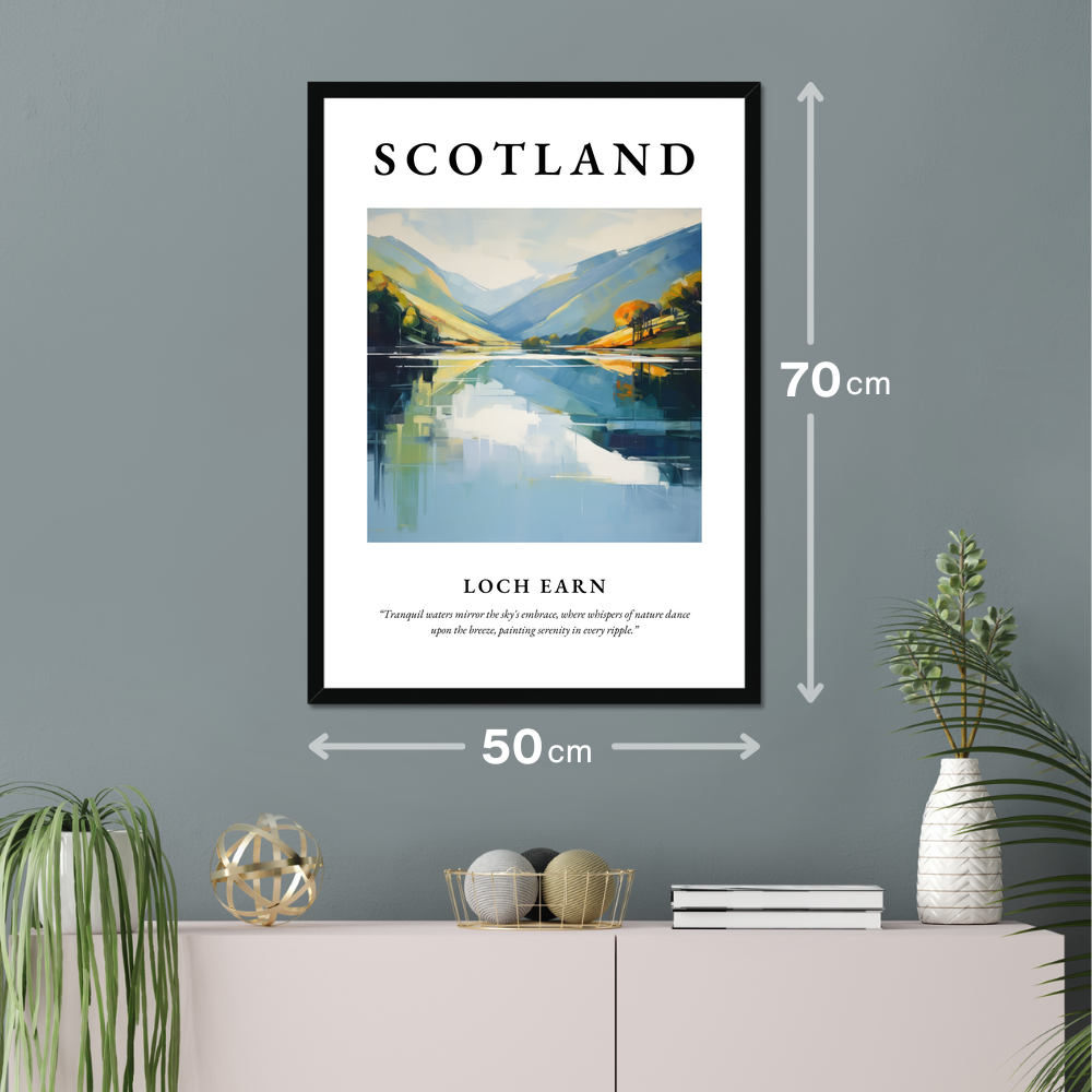 Poster of Loch Earn hanging on a wall