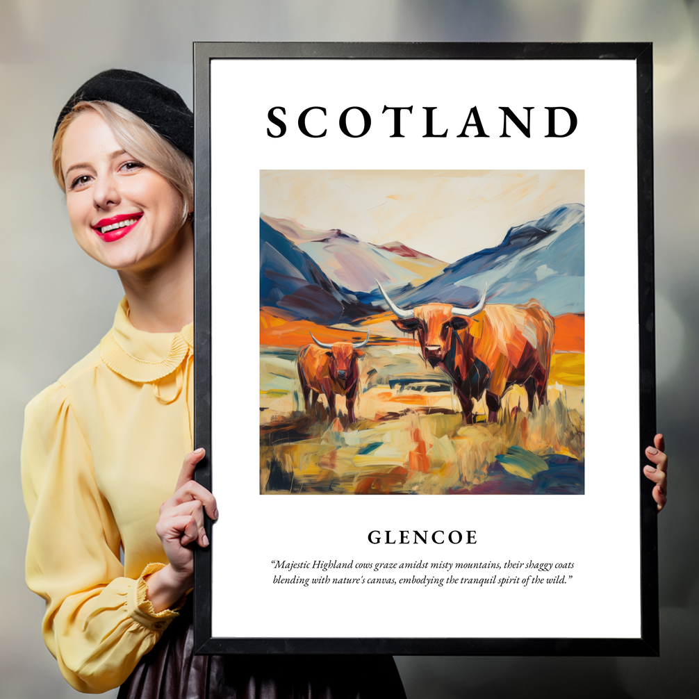 Person holding a poster of Glencoe