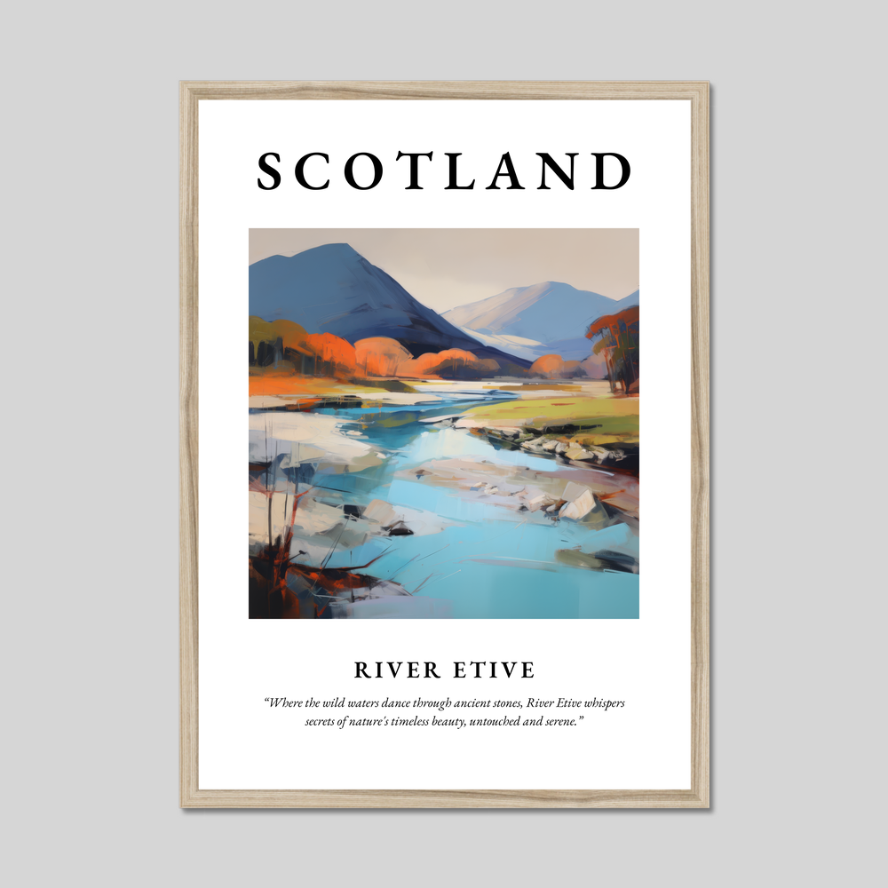 Poster in a natural frame with the word Scotland