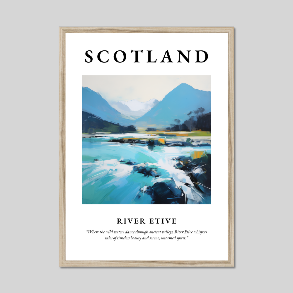 Poster in a natural frame with the word Scotland