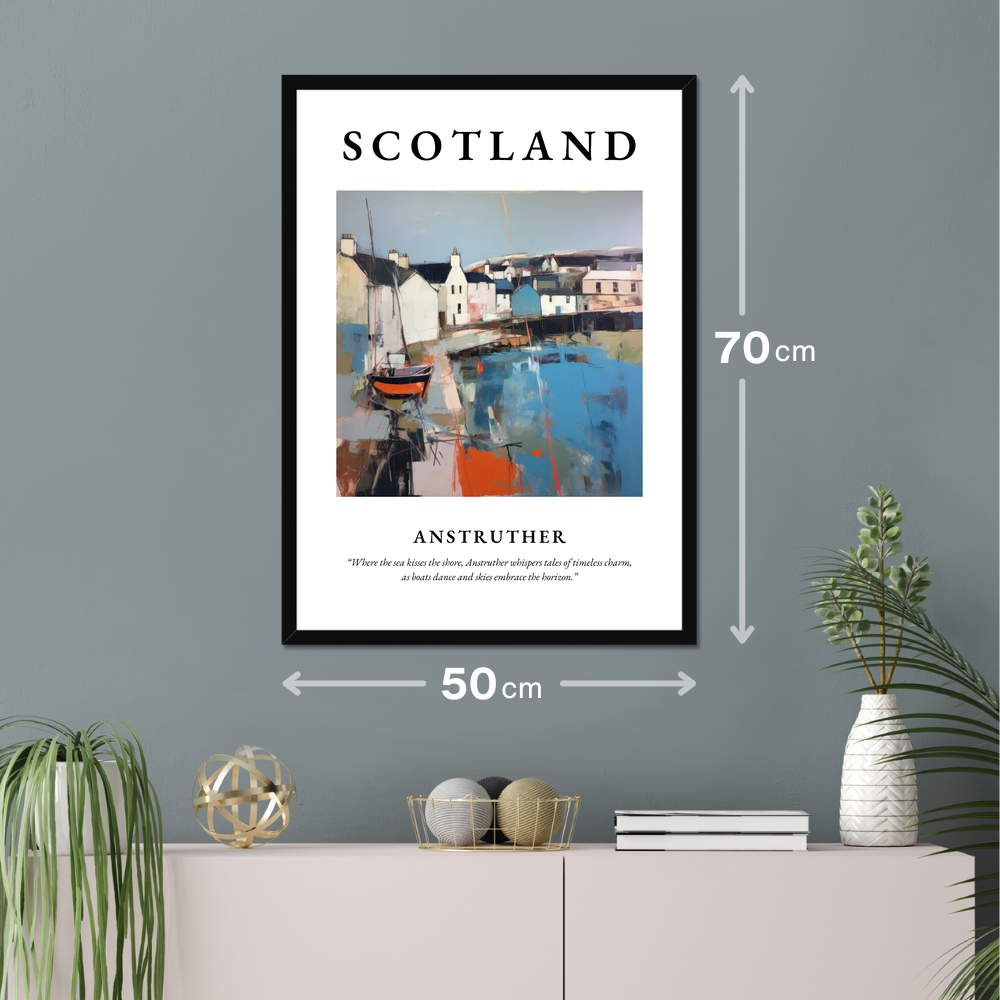 Poster of Anstruther hanging on a wall