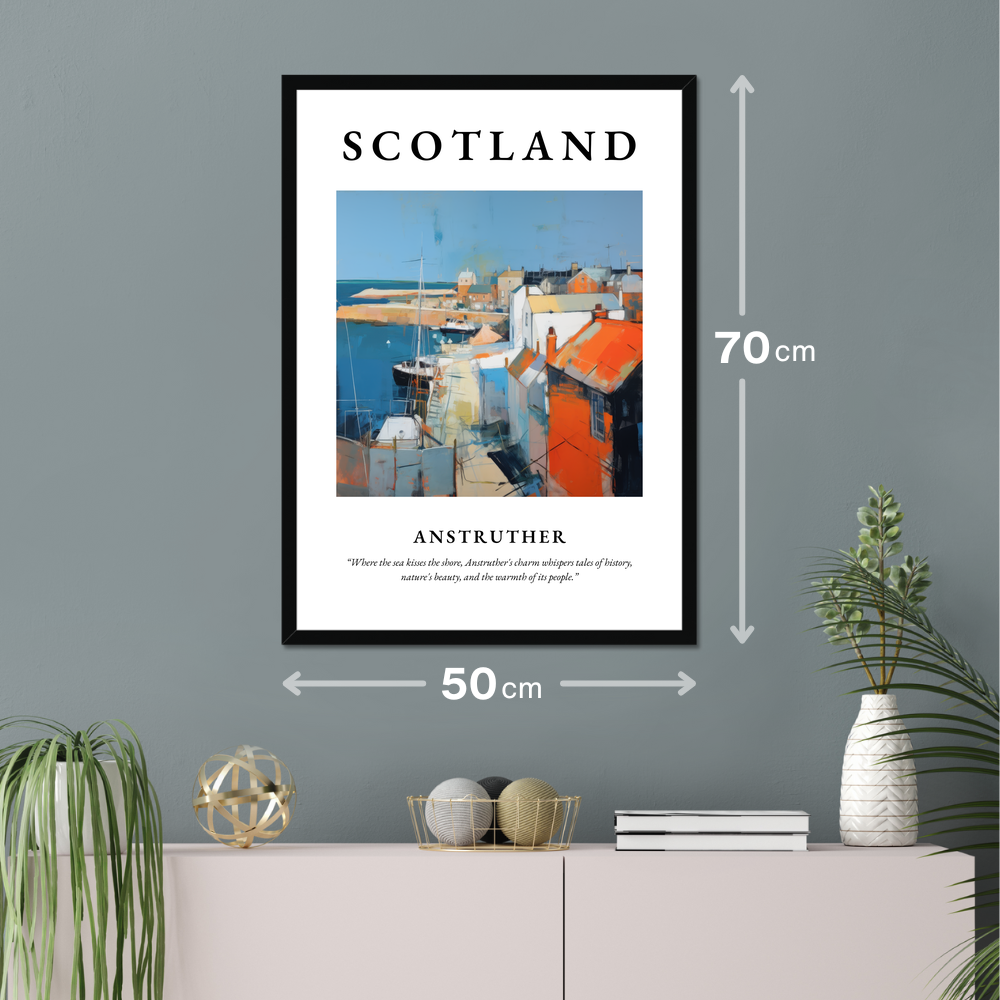 Poster of Anstruther hanging on a wall