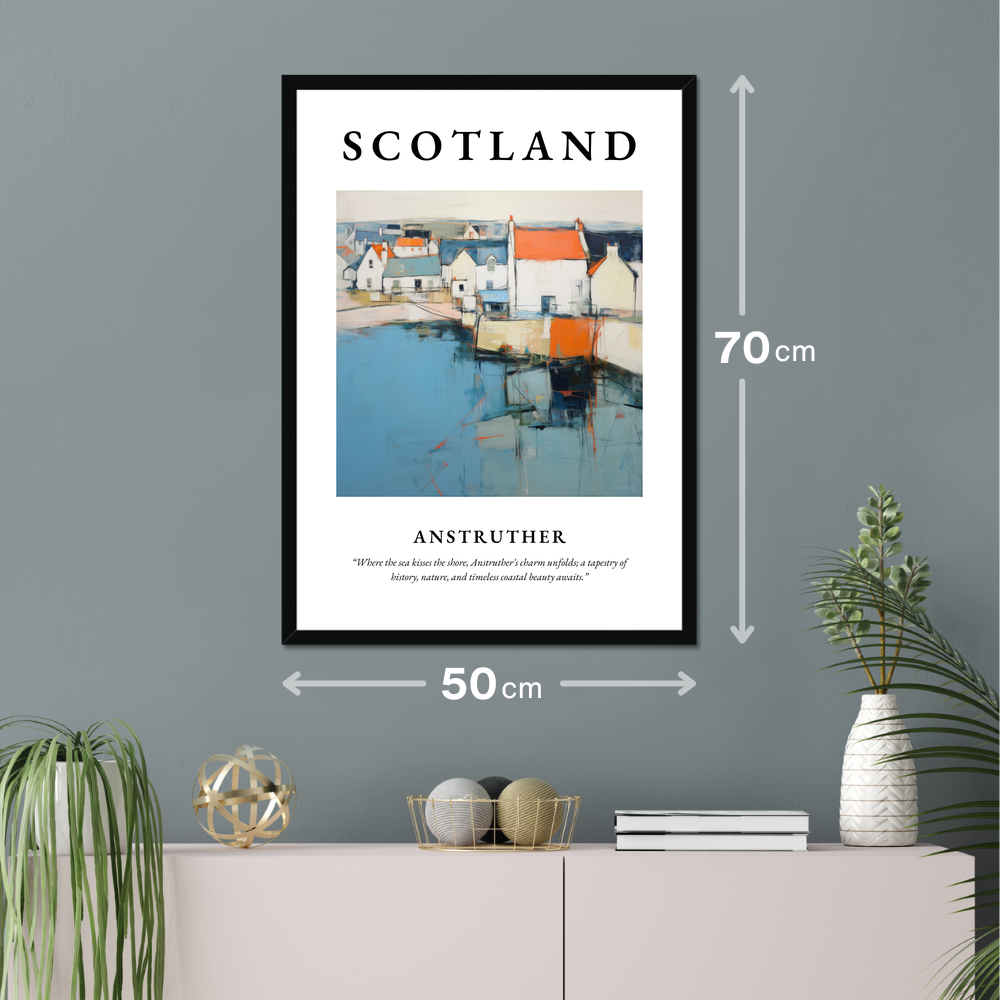 Poster of Anstruther hanging on a wall