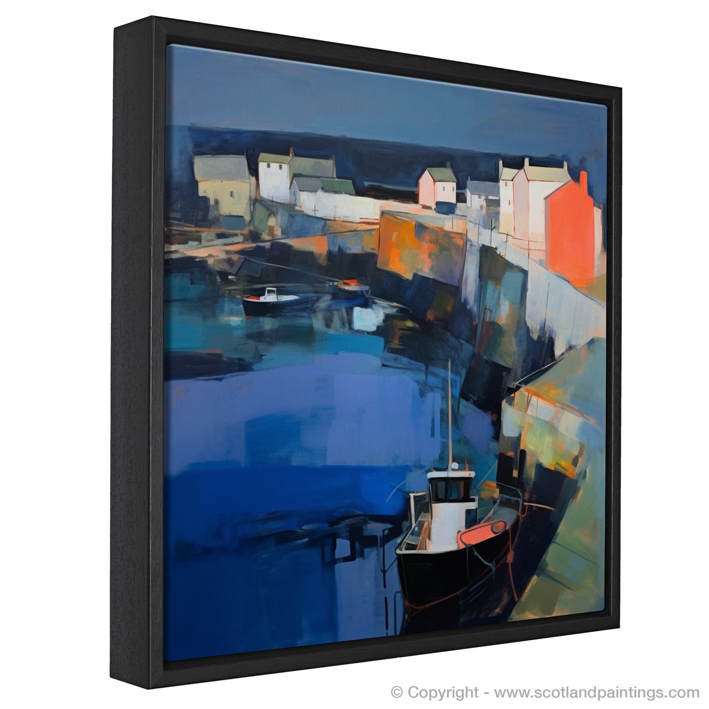 Portsoy Harbour at Dusk - An Abstract Impressionist Ode to Serenity