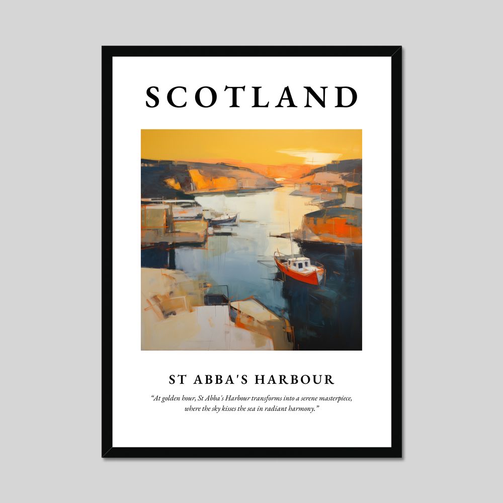 Poster of St Abba's Harbour, Scotland.