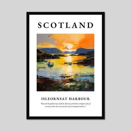 Poster of Isleornsay Harbour, Scotland.