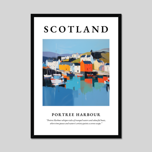 Poster of Portree Harbour, Scotland.