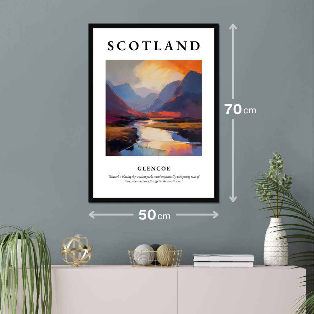 Poster of Glencoe hanging on a wall