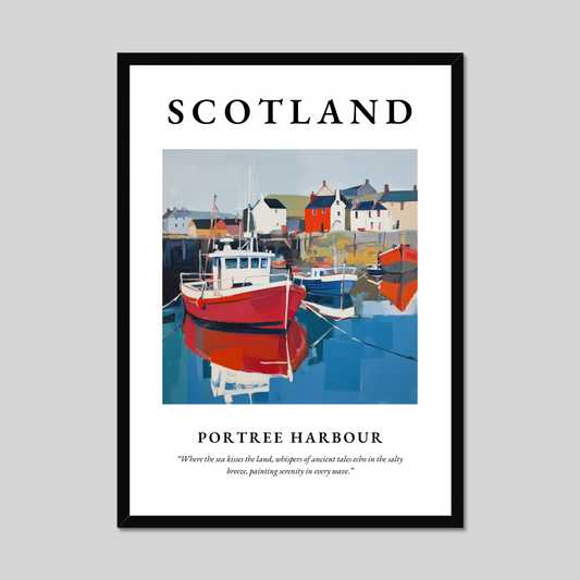 Poster of Portree Harbour, Scotland.