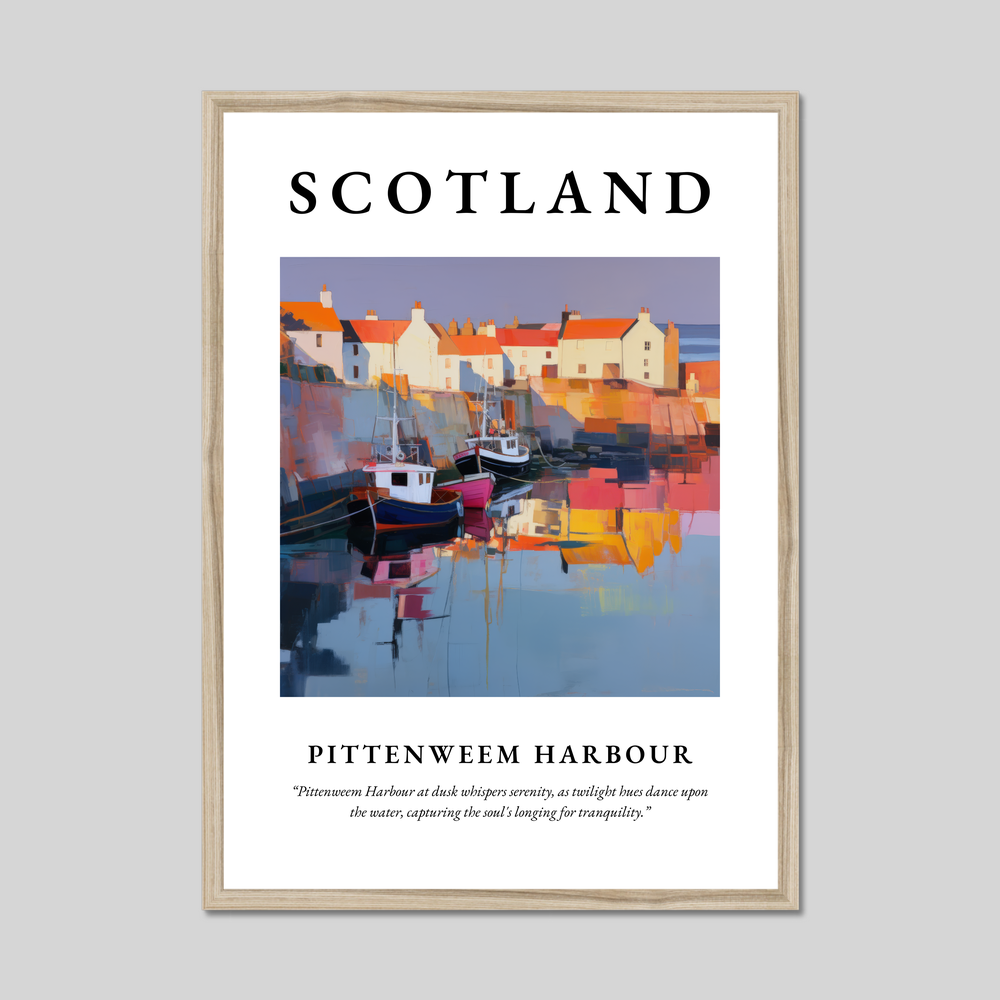 Poster in a natural frame with the word Scotland