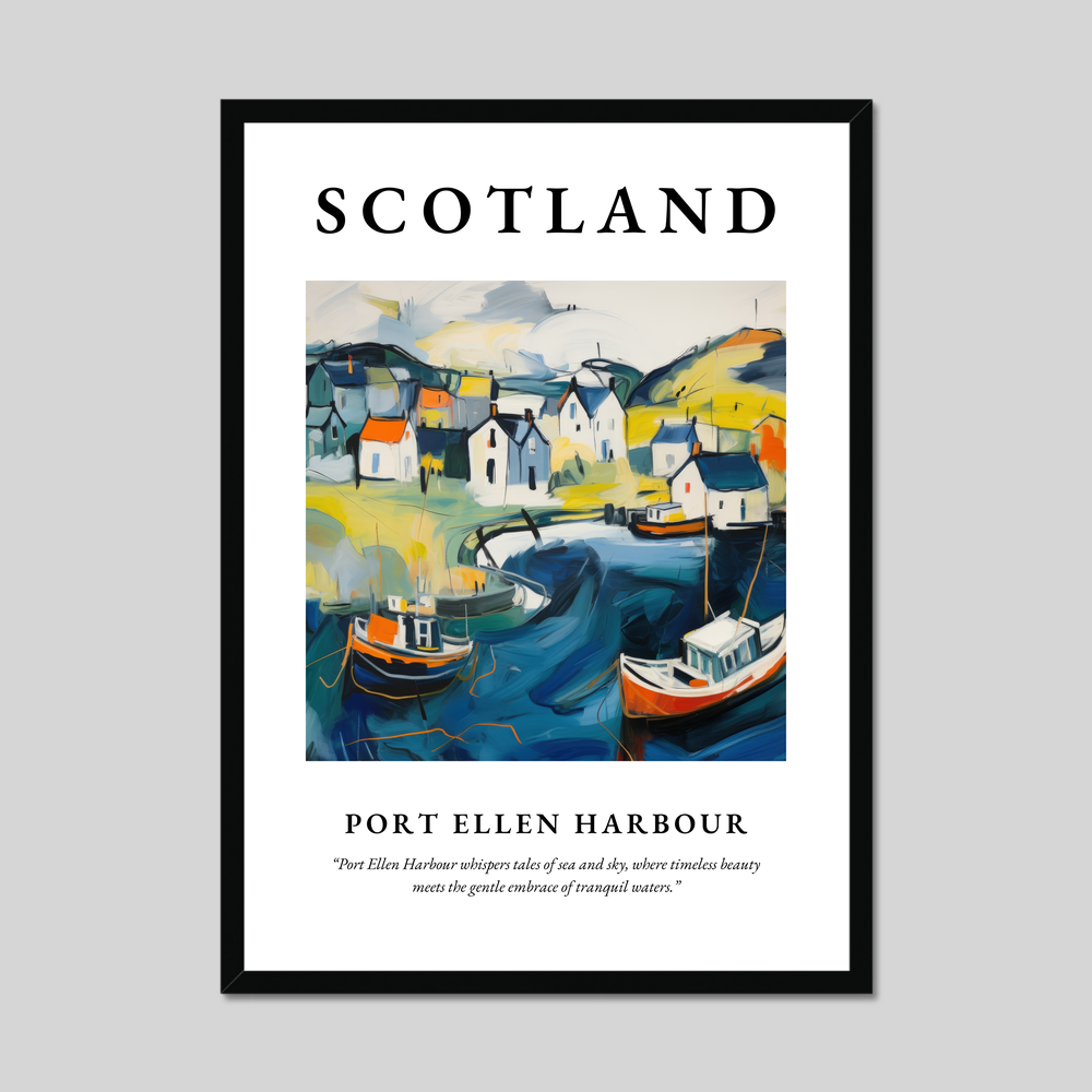 Poster of Port Ellen Harbour, Scotland.