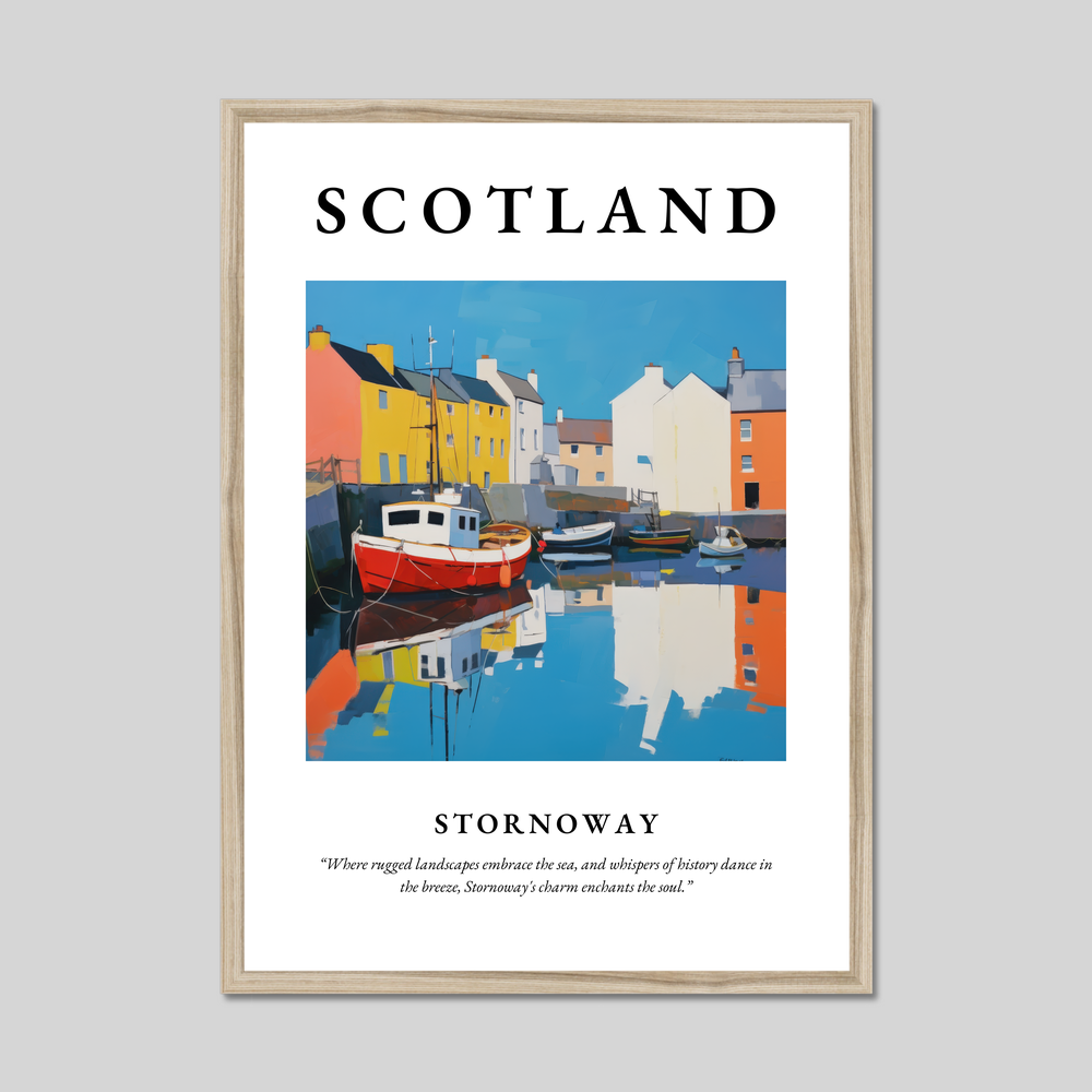 Poster in a natural frame with the word Scotland