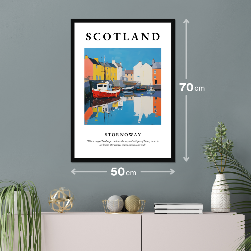 Poster of Stornoway hanging on a wall