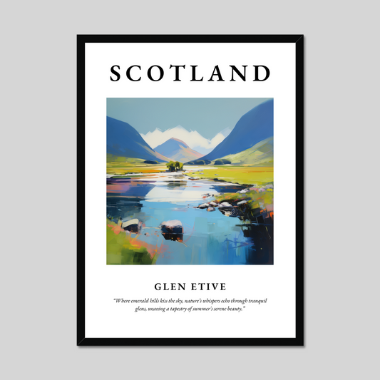 Poster of Glen Etive, Scotland.