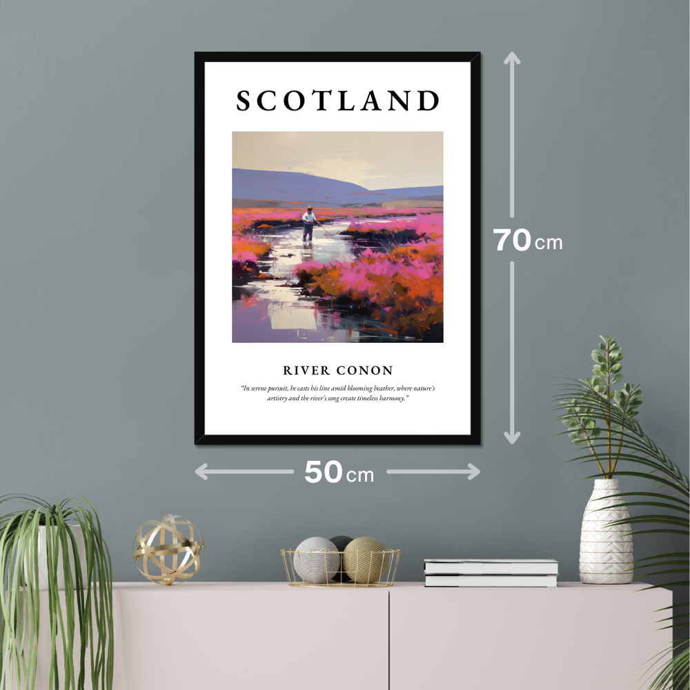 Poster of River Conon hanging on a wall