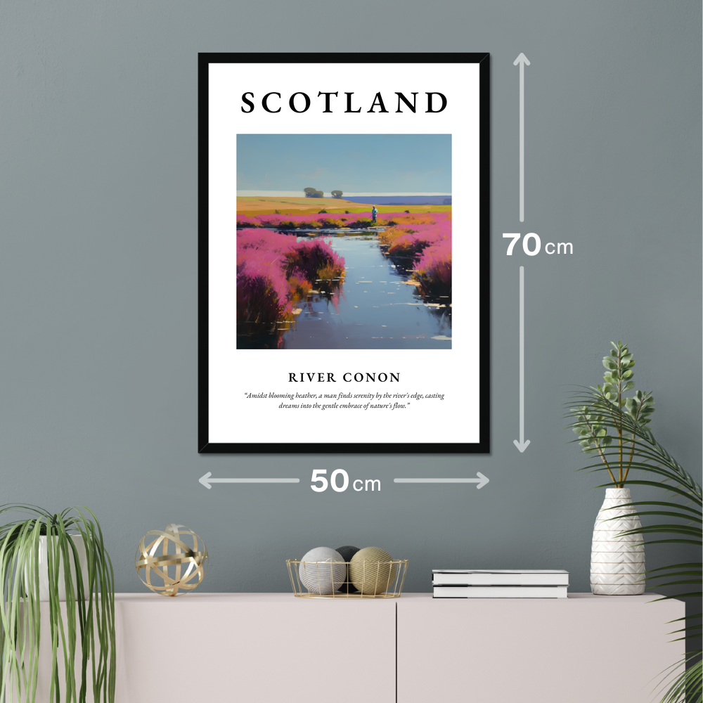 Poster of River Conon hanging on a wall