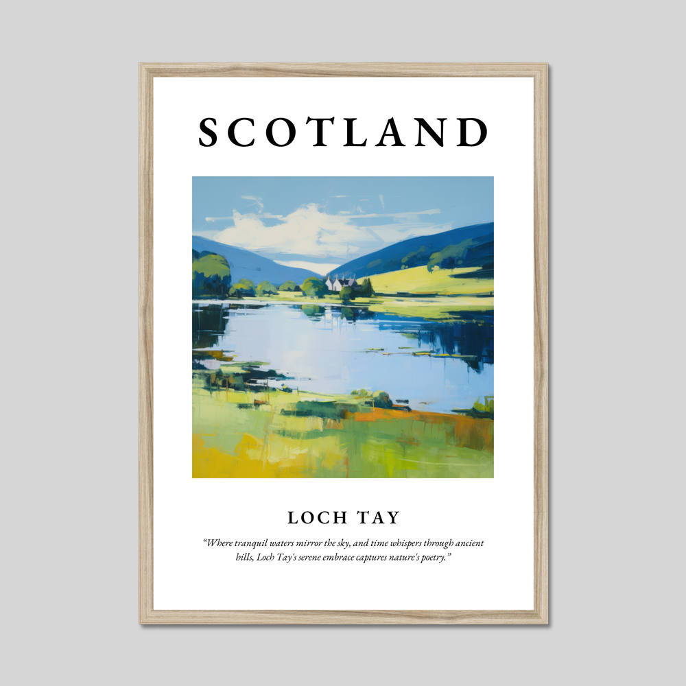 Poster in a natural frame with the word Scotland