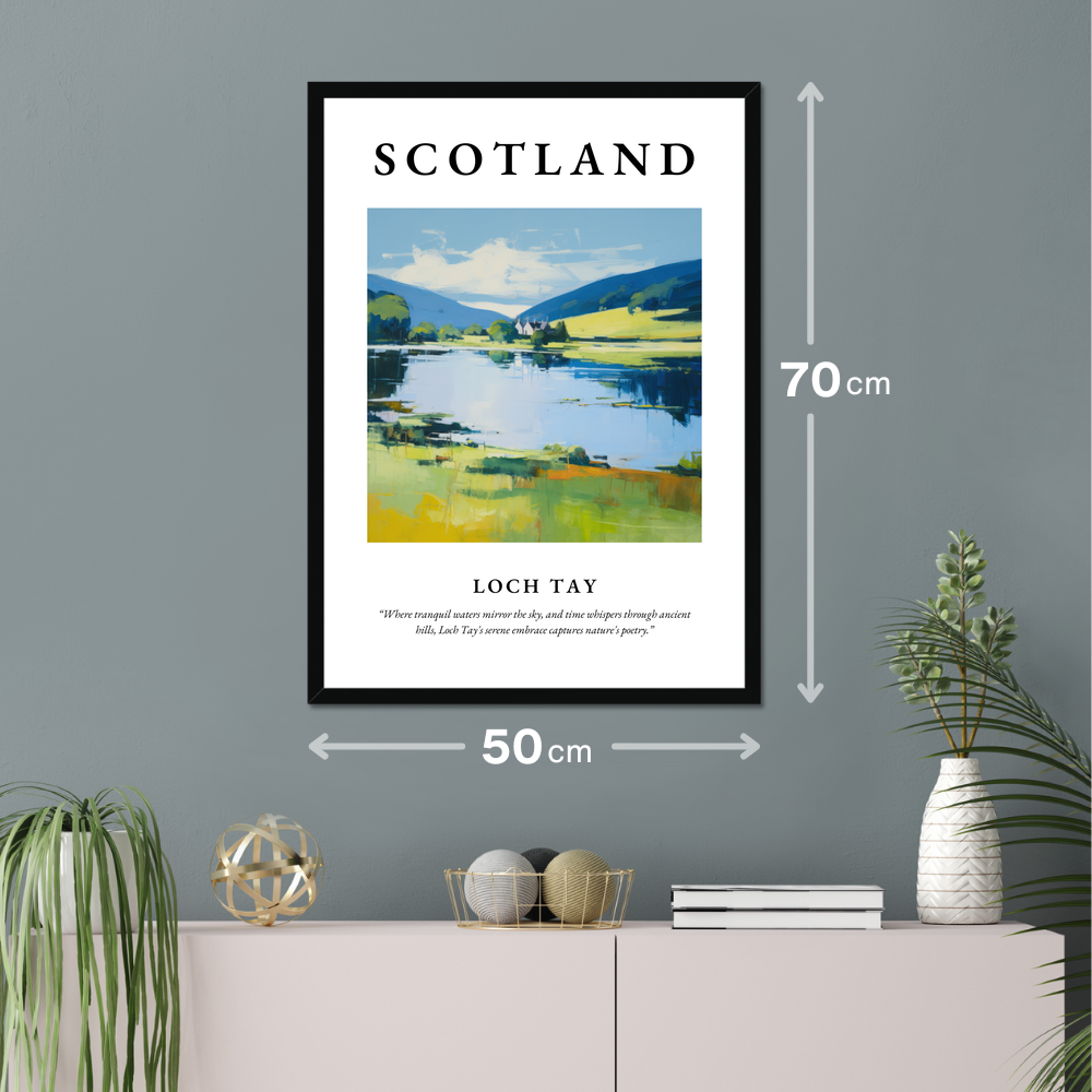 Poster of Loch Tay hanging on a wall