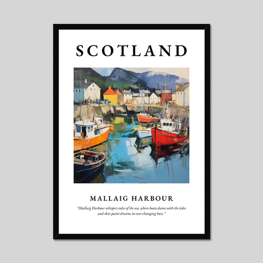 Poster of Mallaig Harbour, Scotland.