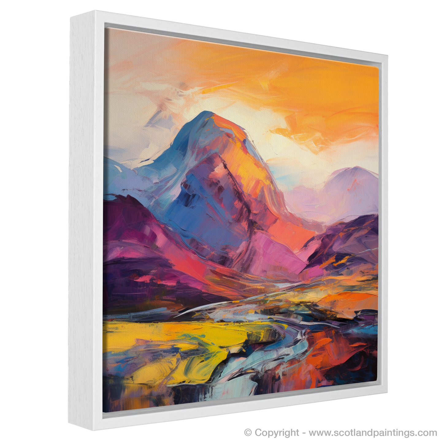 Buachaille Sunrise: An Abstract Voyage into Glencoe's Wild Heart