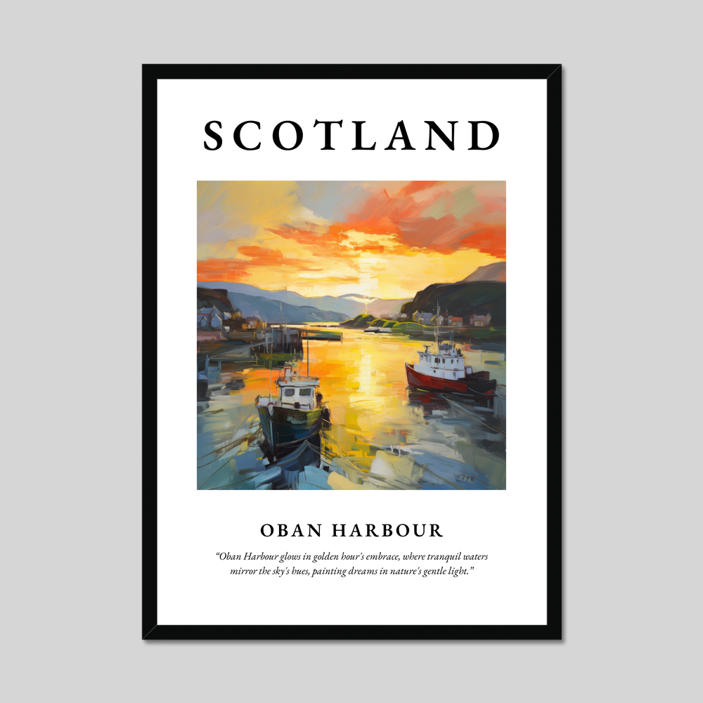 Poster of Oban Harbour, Scotland.