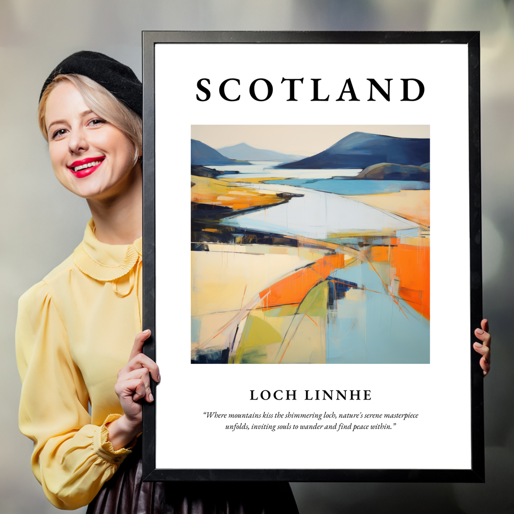 Person holding a poster of Loch Linnhe