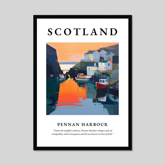 Poster of Pennan Harbour, Scotland.