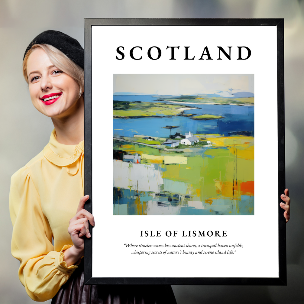 Person holding a poster of Isle of Lismore