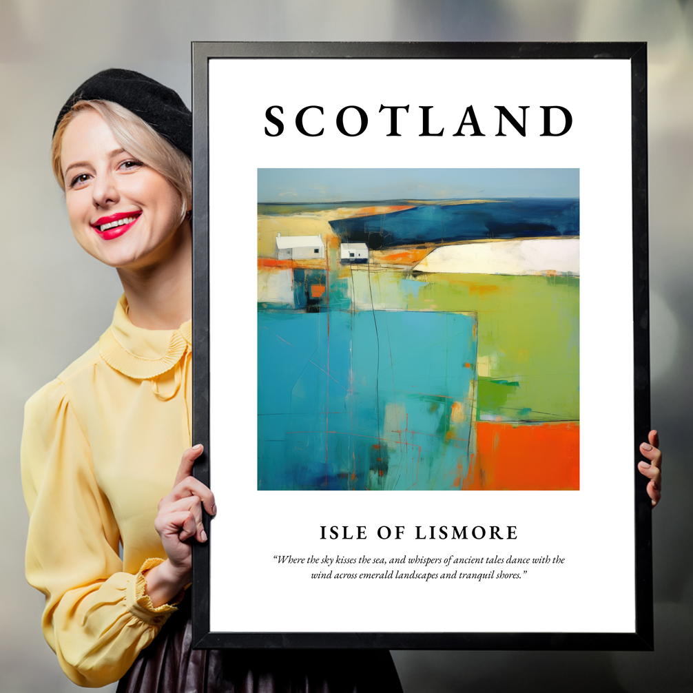 Person holding a poster of Isle of Lismore