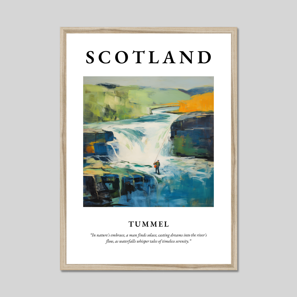 Poster in a natural frame with the word Scotland