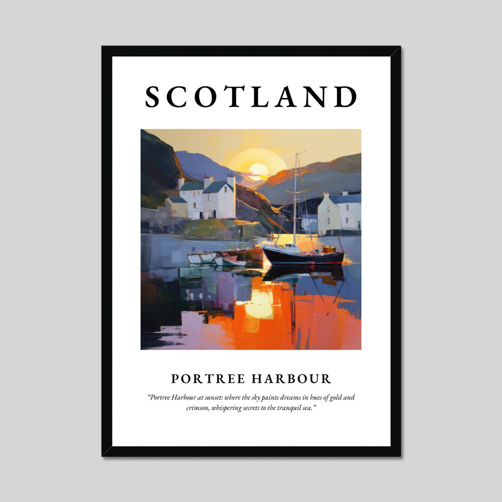 Poster of Portree Harbour, Scotland.