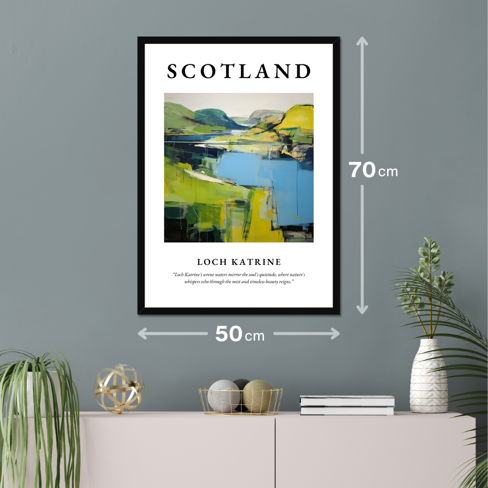 Poster of Loch Katrine hanging on a wall