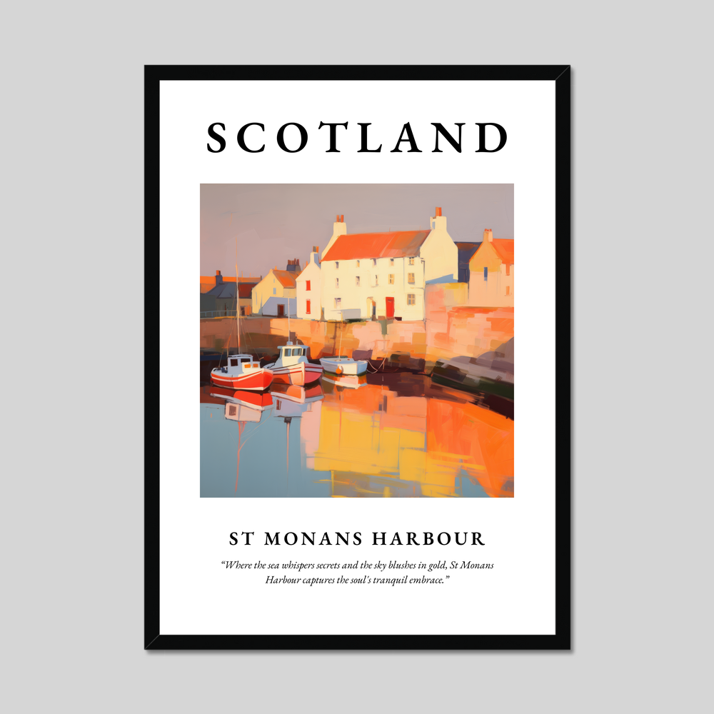 Poster of St Monans Harbour, Scotland.