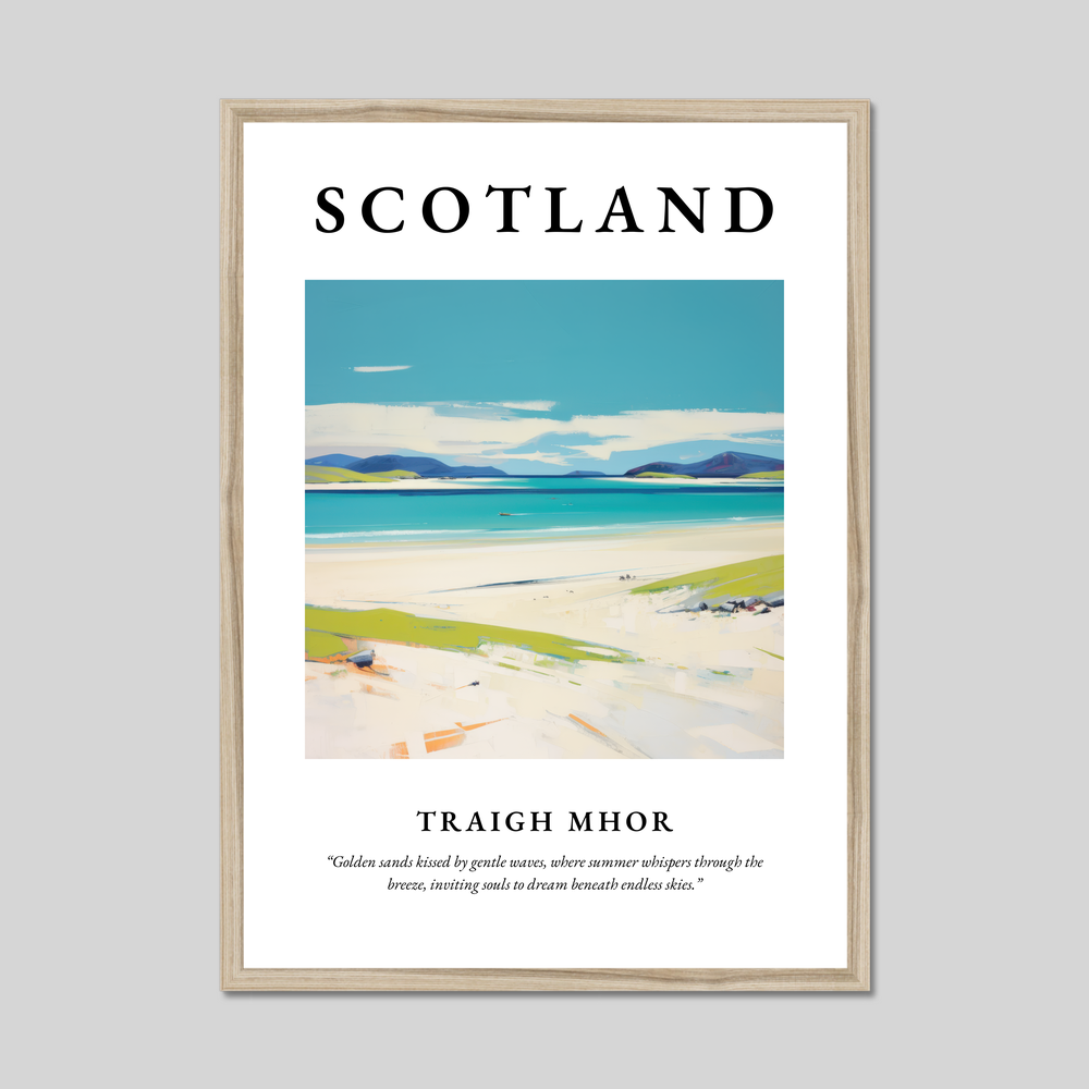 Poster in a natural frame with the word Scotland