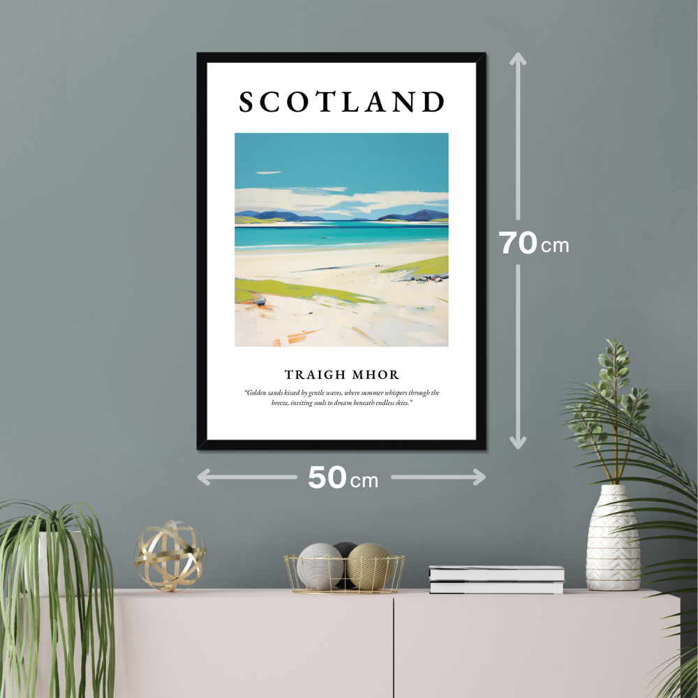 Poster of Traigh Mhor hanging on a wall