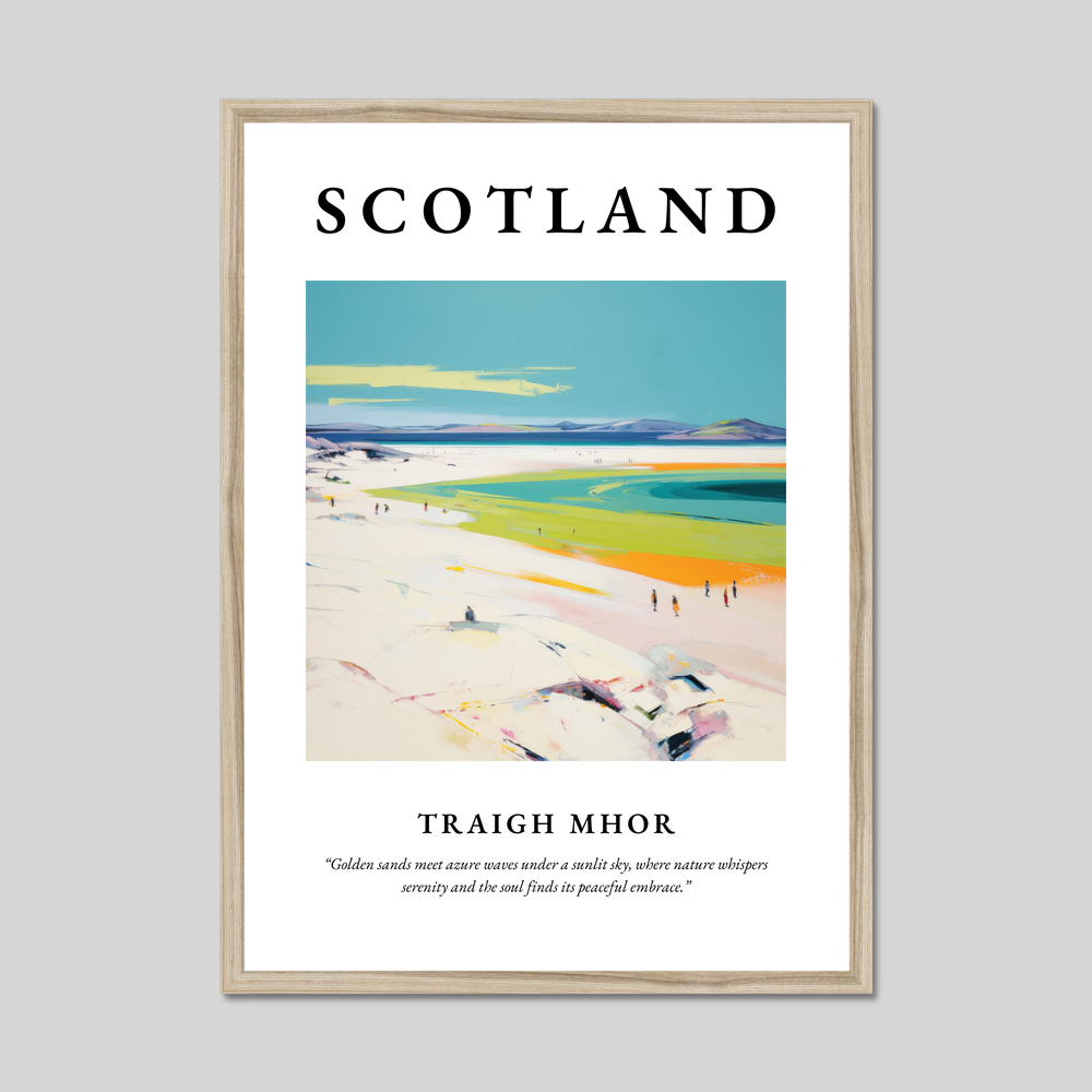 Poster in a natural frame with the word Scotland