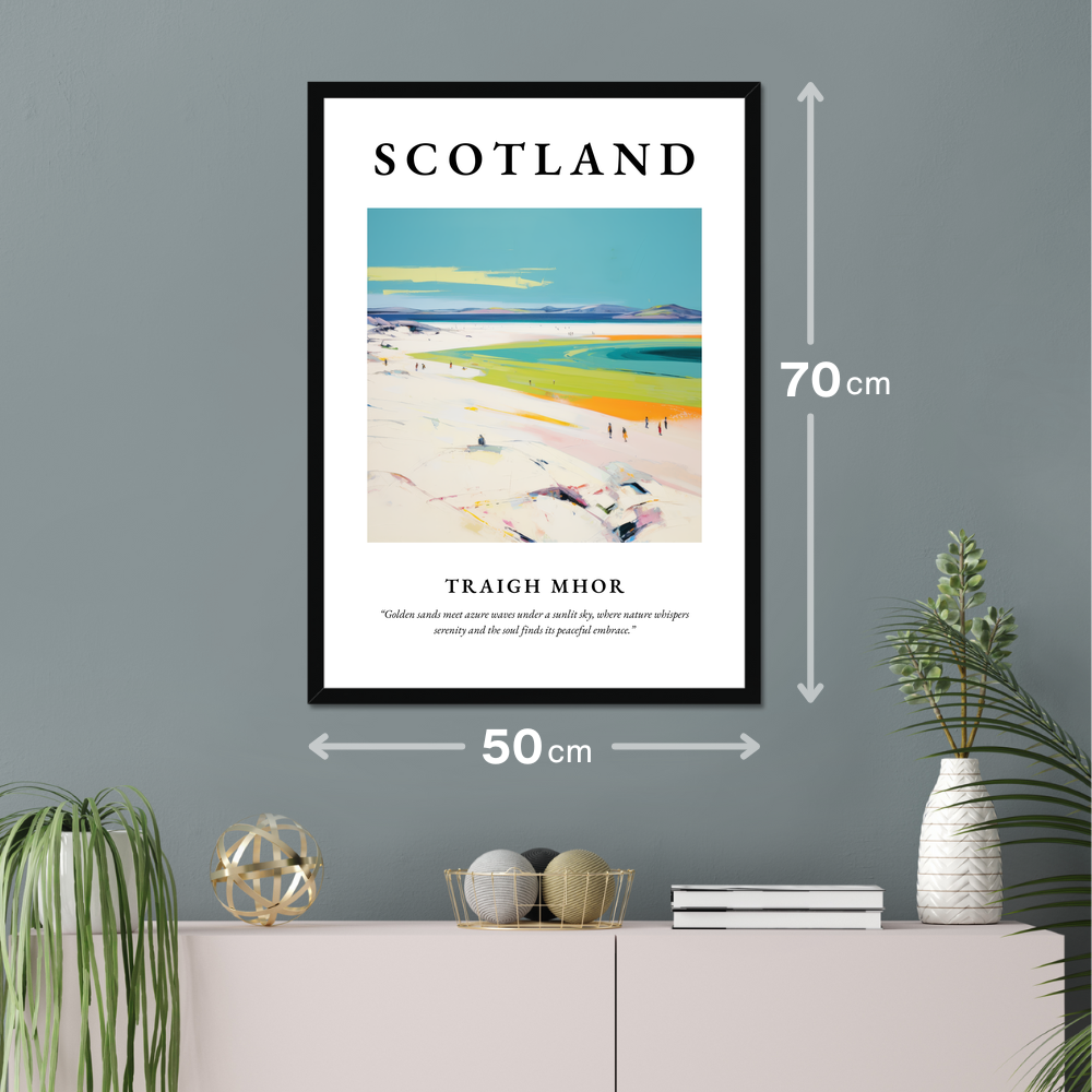 Poster of Traigh Mhor hanging on a wall