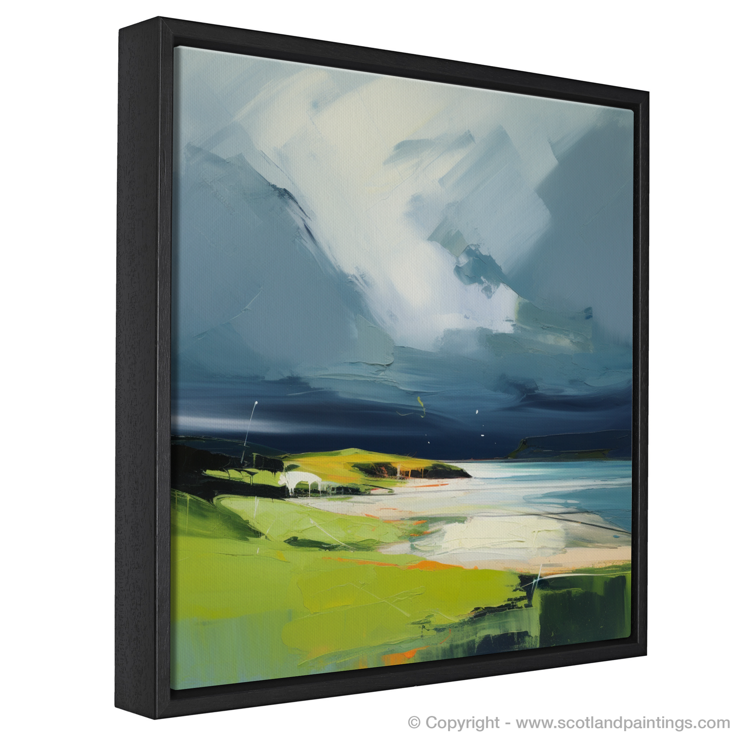 Storm over Kiloran Bay: A Contemporary Tribute to Scottish Wilds