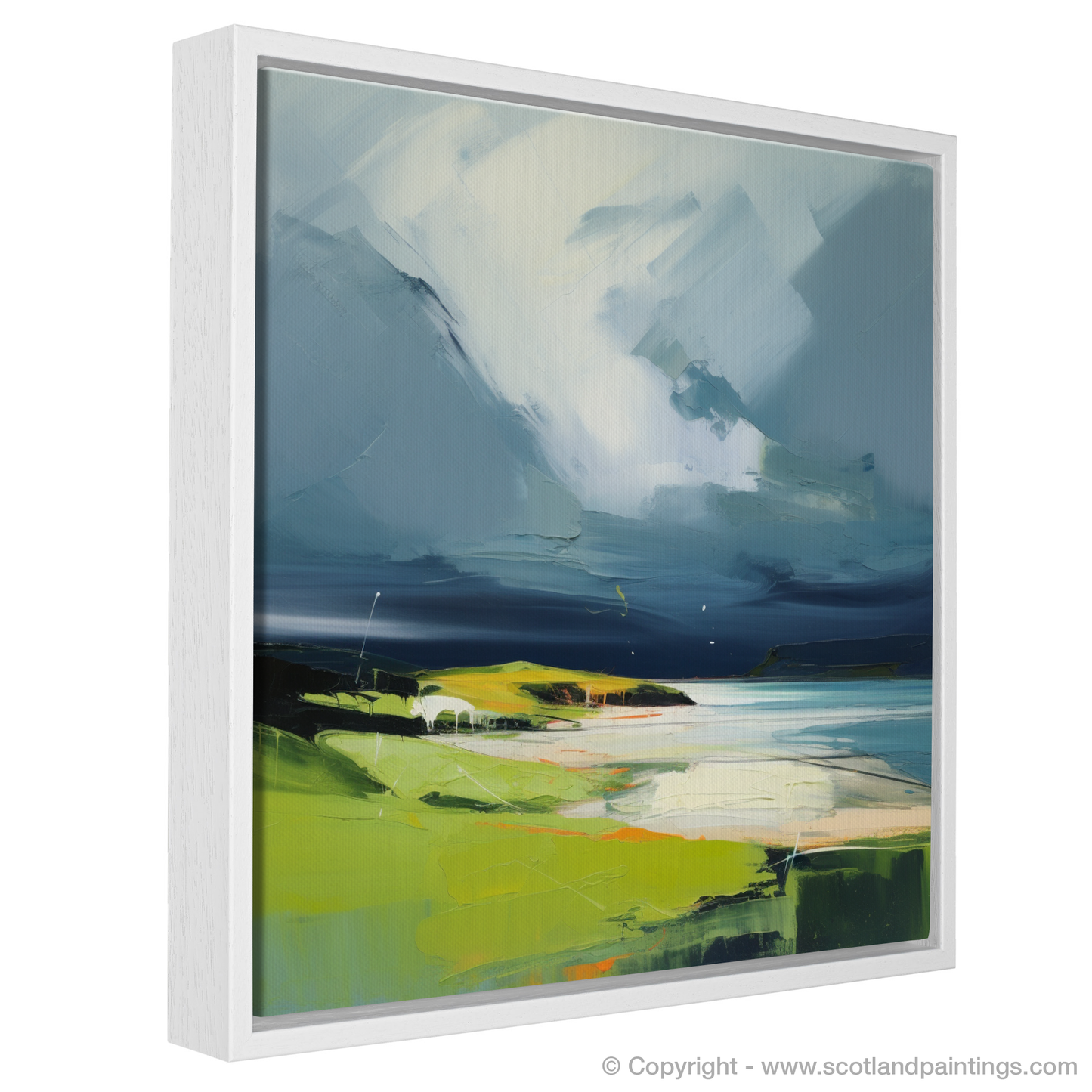 Storm over Kiloran Bay: A Contemporary Tribute to Scottish Wilds