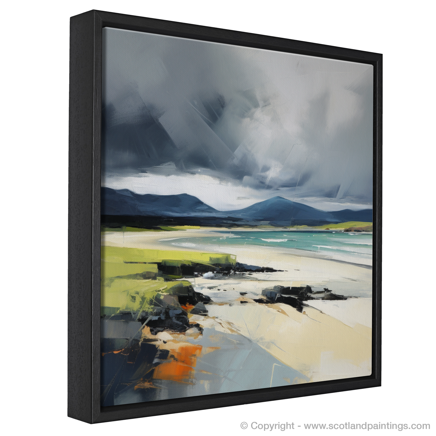 Storm over Kiloran Bay: A Contemporary Scottish Cove Scene