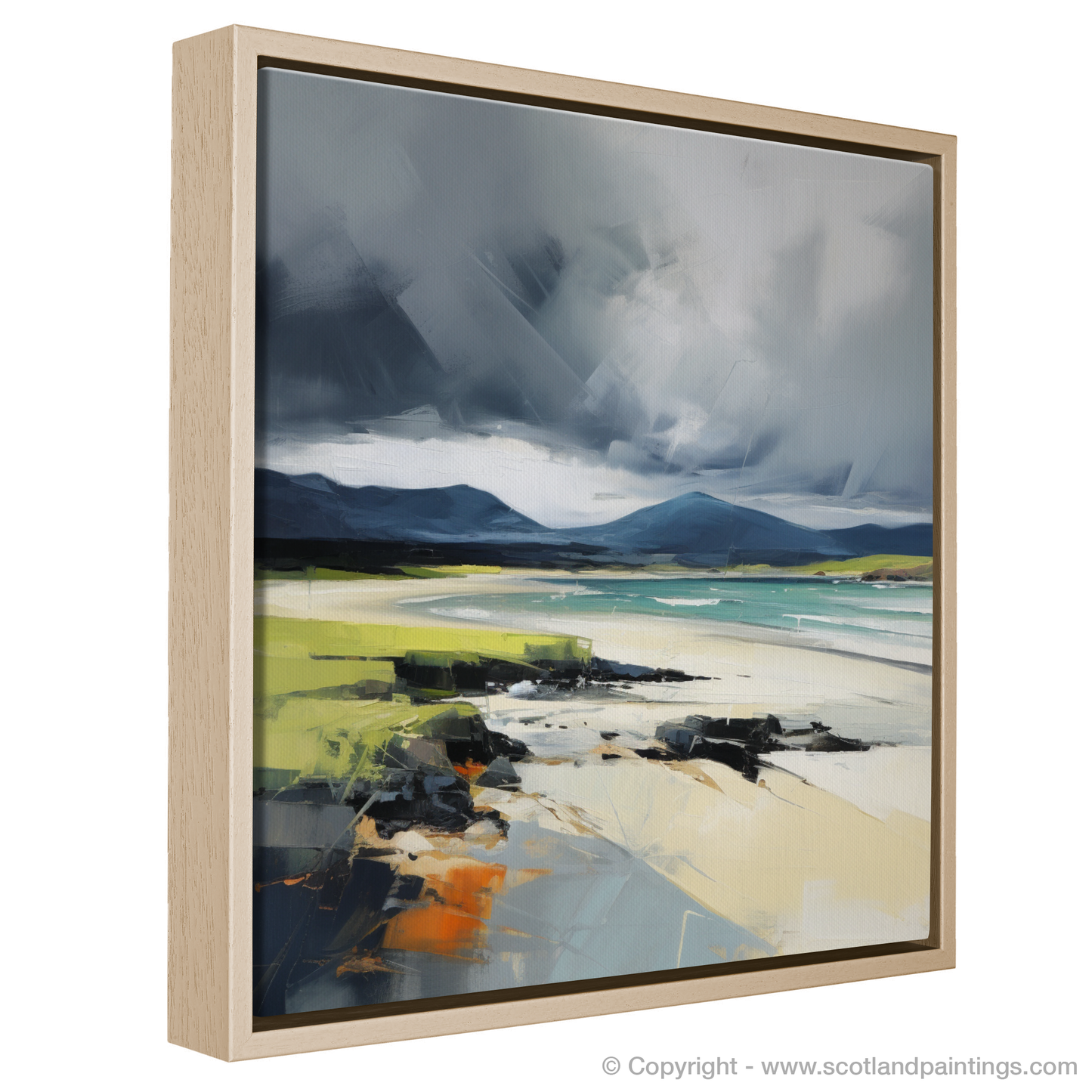 Storm over Kiloran Bay: A Contemporary Scottish Cove Scene