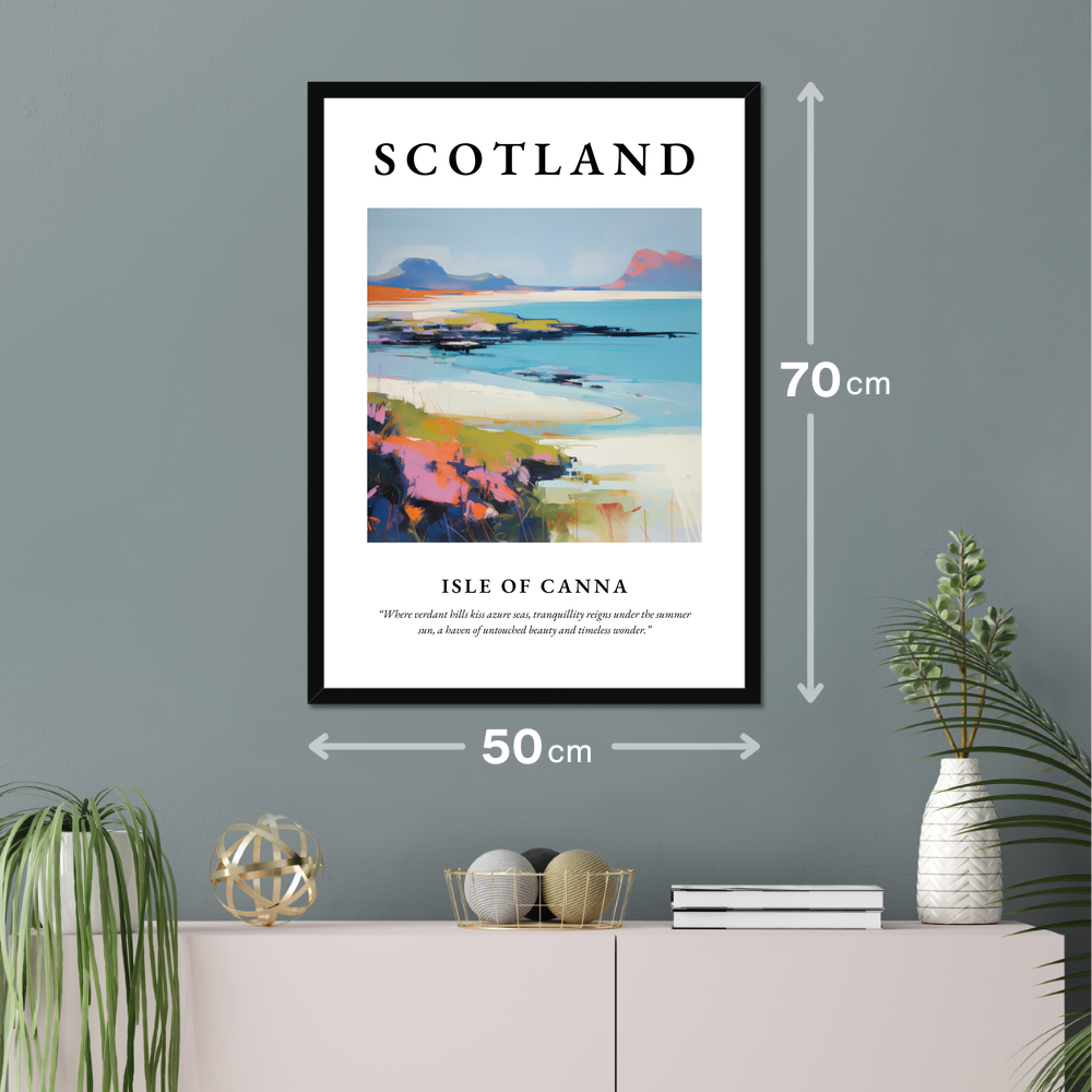 Poster of Isle of Canna hanging on a wall